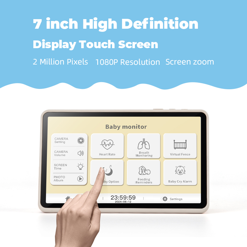 7inch Touch Screen Baby Heartbeat Breathing Monitor - Image 5