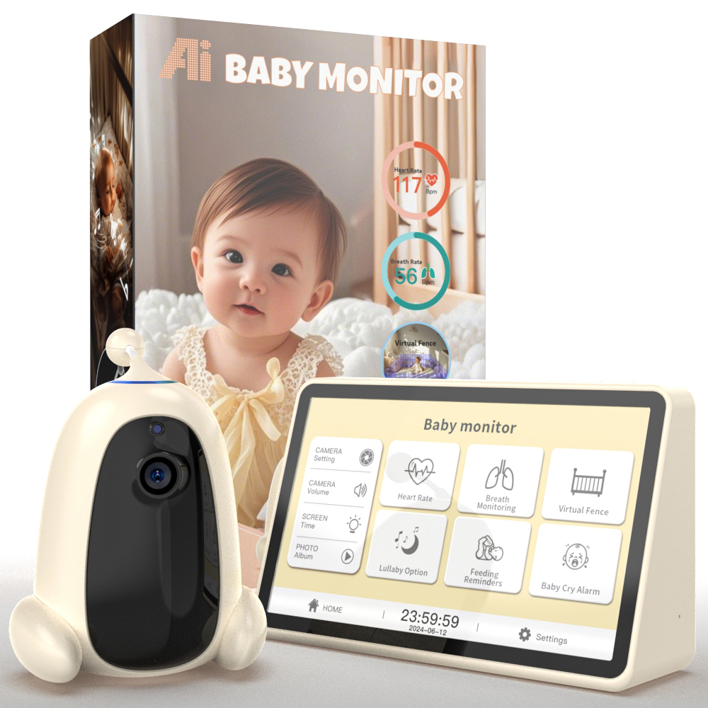 7inch Touch Screen Baby Heartbeat Breathing Monitor