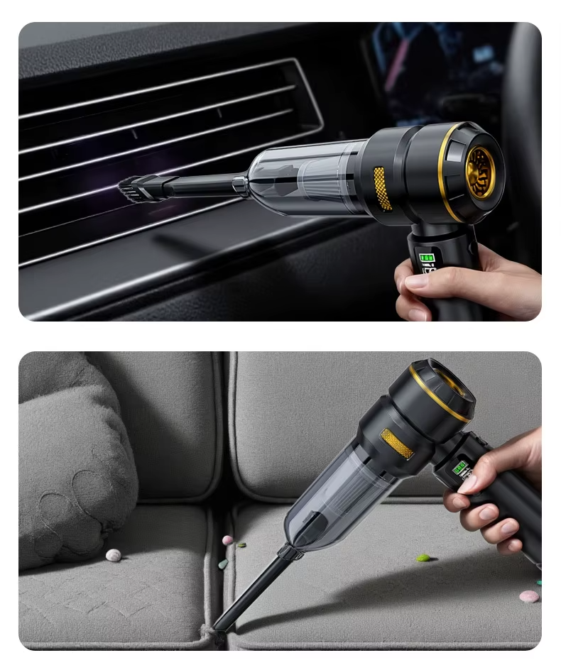 High Power 17000Pa Cordless Handheld Vacuum Cleaner Air Duster Portable Rechargeable Car Vacuum Cleaner with LED Display - Image 6