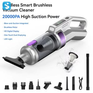 Powerful Suction 20000pa Mini Cordless Vehicle Vacuum Cleaner for Car