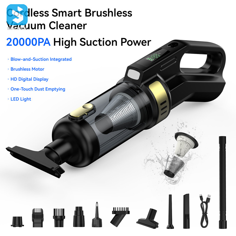 Powerful Suction 20000pa Mini Cordless Vehicle Vacuum Cleaner for Car - Image 6