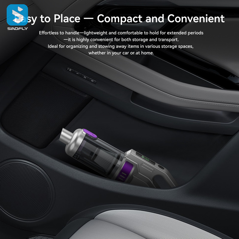 Powerful Suction 20000pa Mini Cordless Vehicle Vacuum Cleaner for Car - Image 2