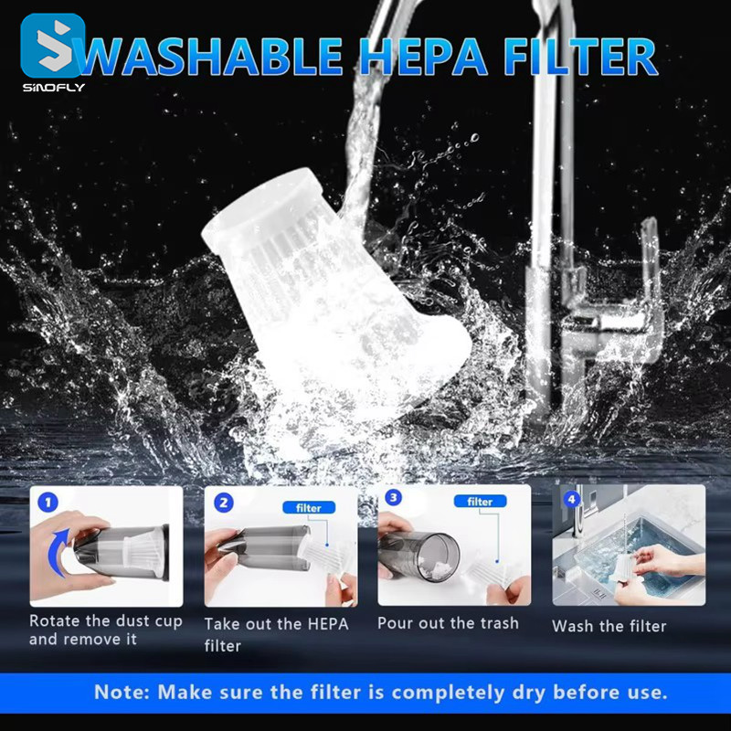 17000Pa Brushless Motor Mini Portable Handheld Vacuum Cleaner for Car - Image 5