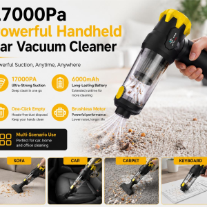 High Power 17000Pa Aspirator for Car Clean Cordless Handheld Vacuum Cleaner