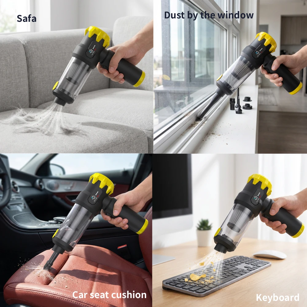 High Power 17000Pa Aspirator for Car Clean Cordless Handheld Vacuum Cleaner - Image 5