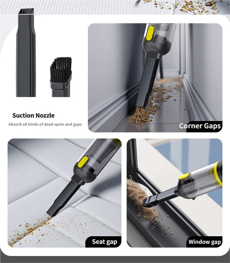120W High Power Portable Handheld Multifunctional 17000pa Car Vacuum Cleaner - Image 3