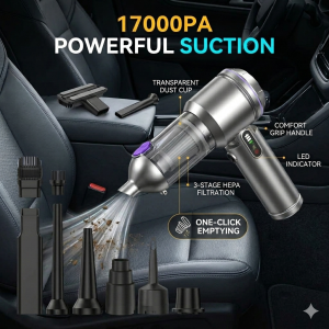 17000pa Brushless Motor Multifunction Wireless Mini Vacuum Cleaner for Car