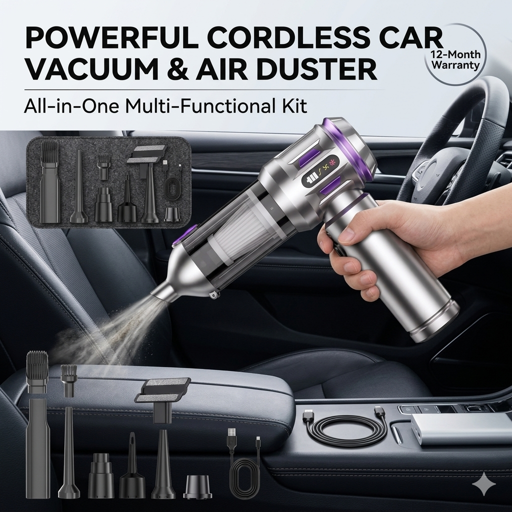 20000PA High Suction Portable Cordless Vacuum Cleaner for Car