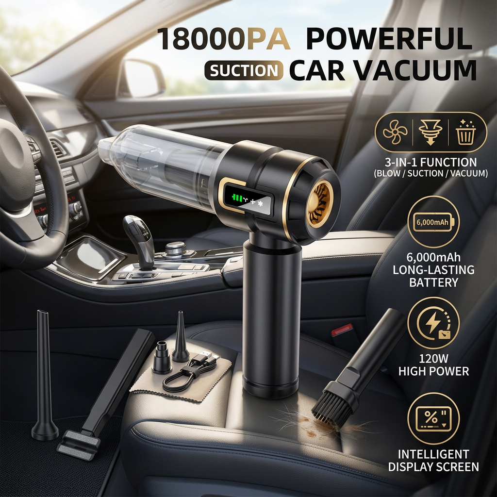 16000PA Strong Suction Power Vacuum Cleaner for Car