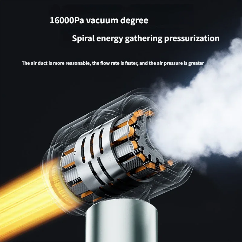 16000PA Strong Suction Power Vacuum Cleaner for Car - Image 3